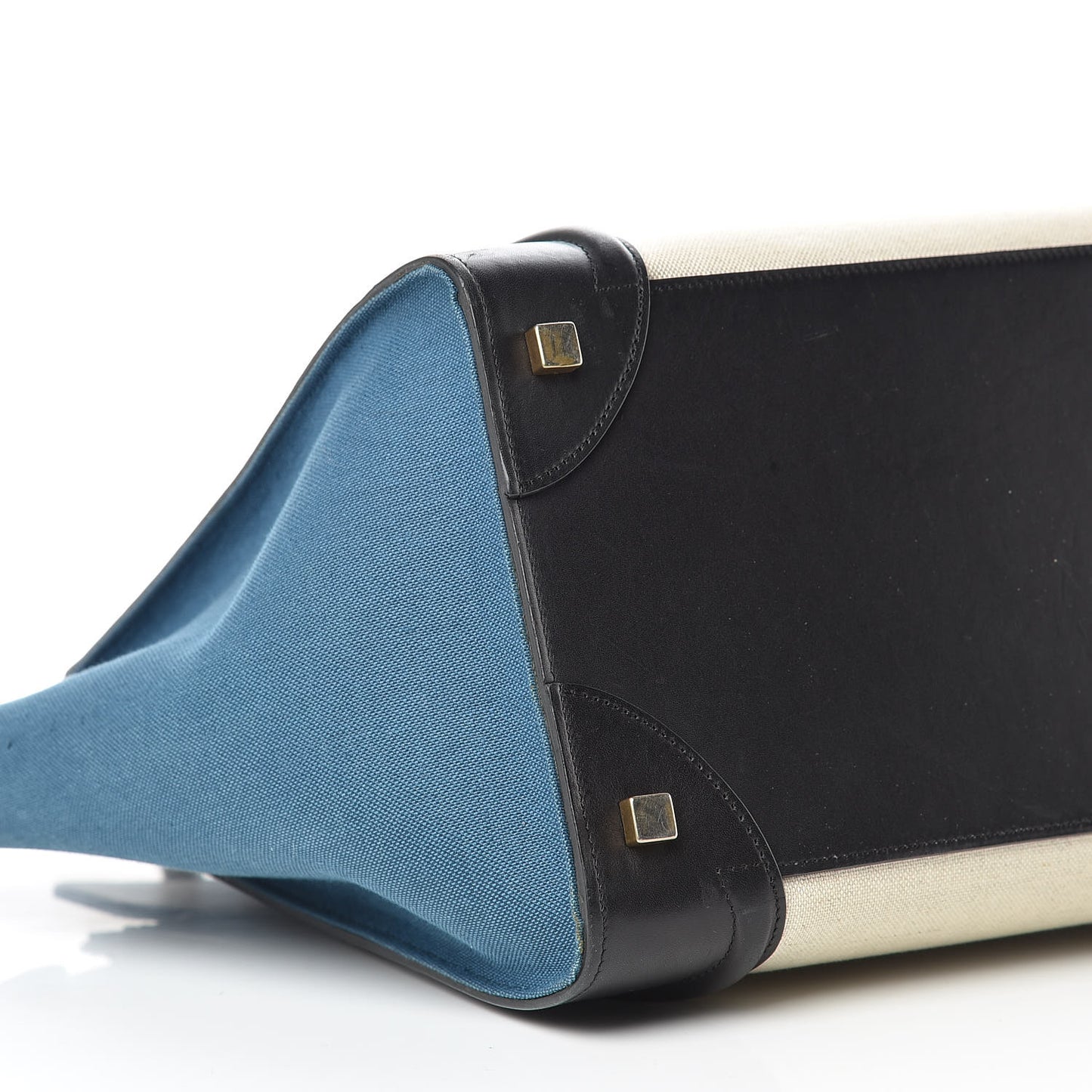 Canvas Smooth Calfskin Mini Tri-Color Luggage Royal