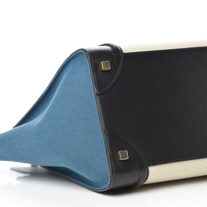 Celine Canvas Smooth Calfskin Mini Tri-Color Luggage Royal 6 of 18