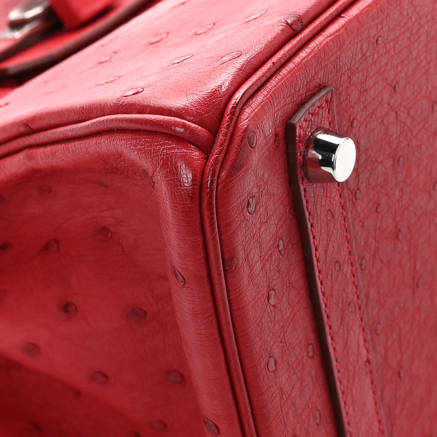 Hermes Ostrich Birkin 30 Rouge Vif 8 of 11
