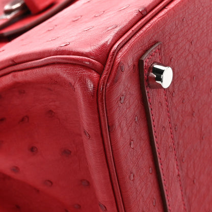 Hermes Ostrich Birkin 30 Rouge Vif 8 of 11