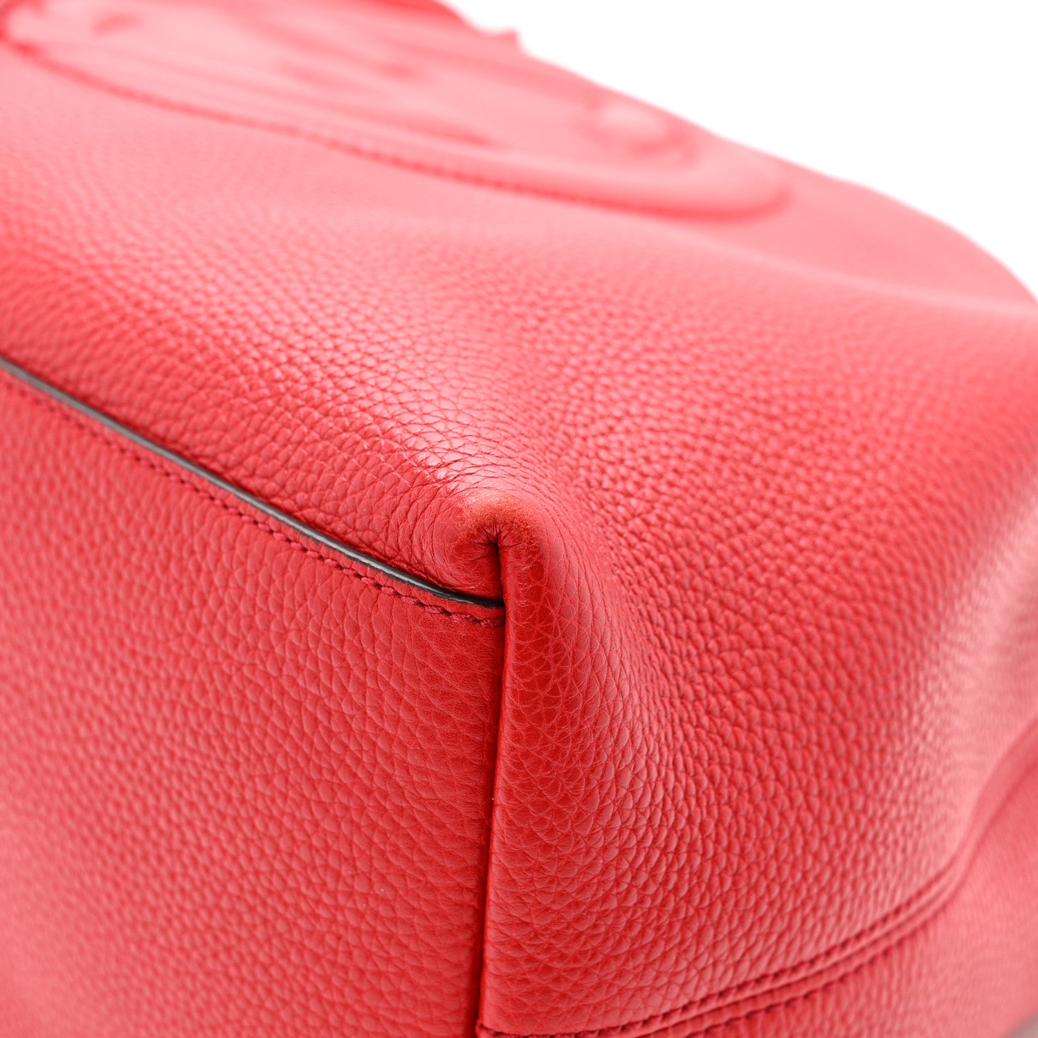Gucci Cellarius Calfskin Medium Soho Chain Shoulder Bag Vibrant Red 11 of 13
