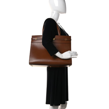 Saint Laurent Calfskin Small Manhattan Shopper Tote Brick 2 of 9