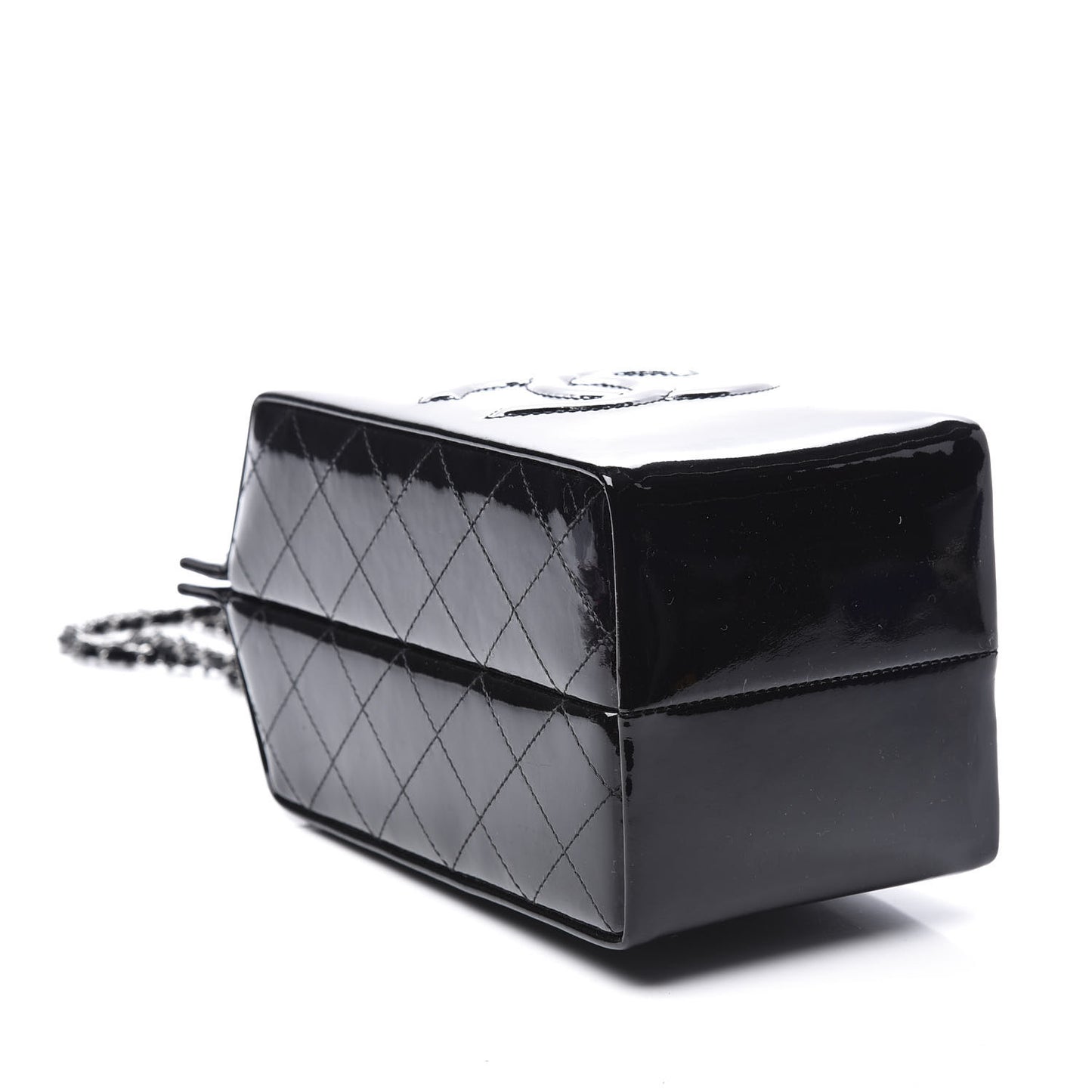 Patent Milk Carton Bag Black