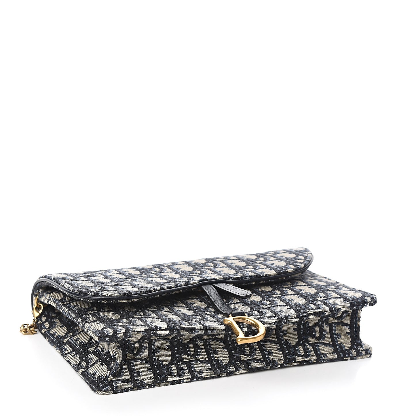 Oblique Saddle Chain Pouch Blue