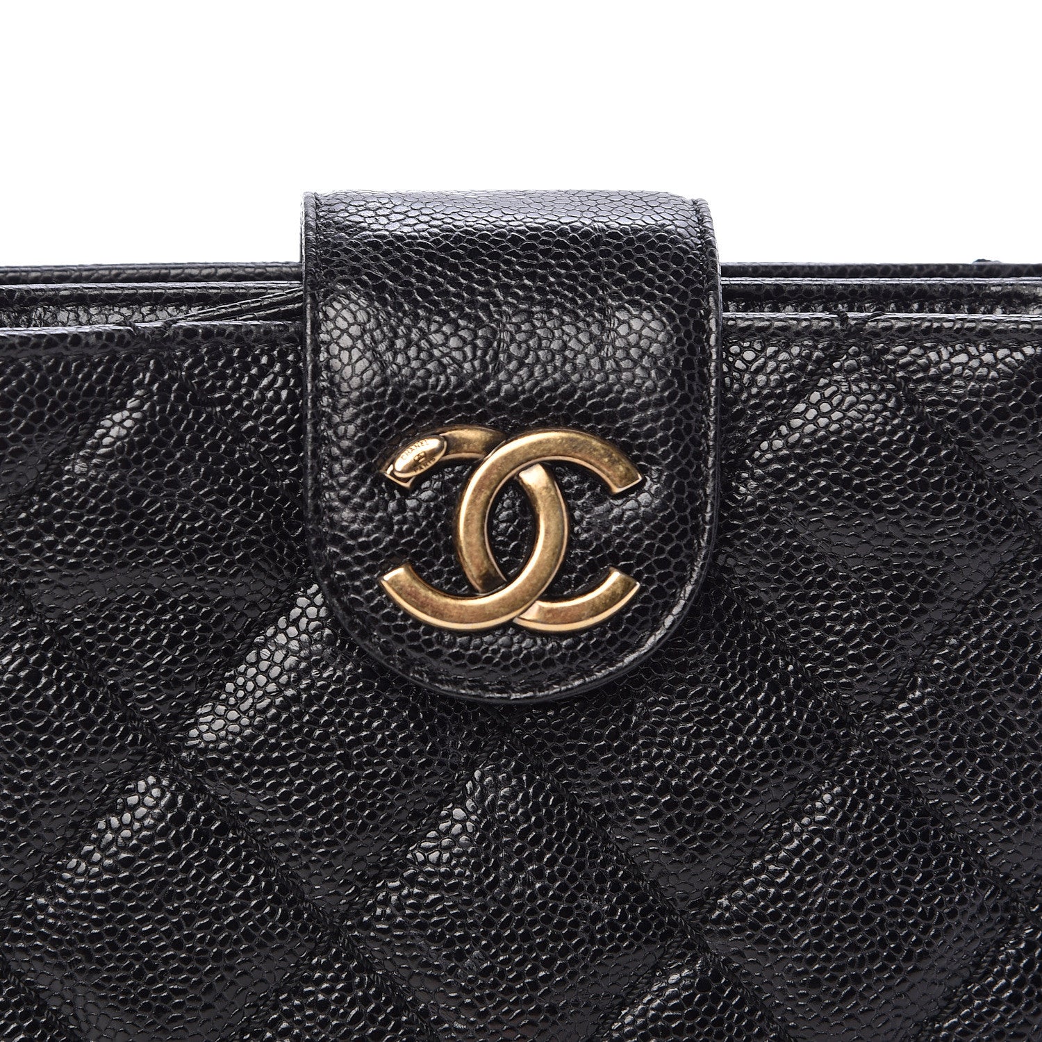 Chanel Caviar Quilted Coco Pleats Clutch Black 8 of 10