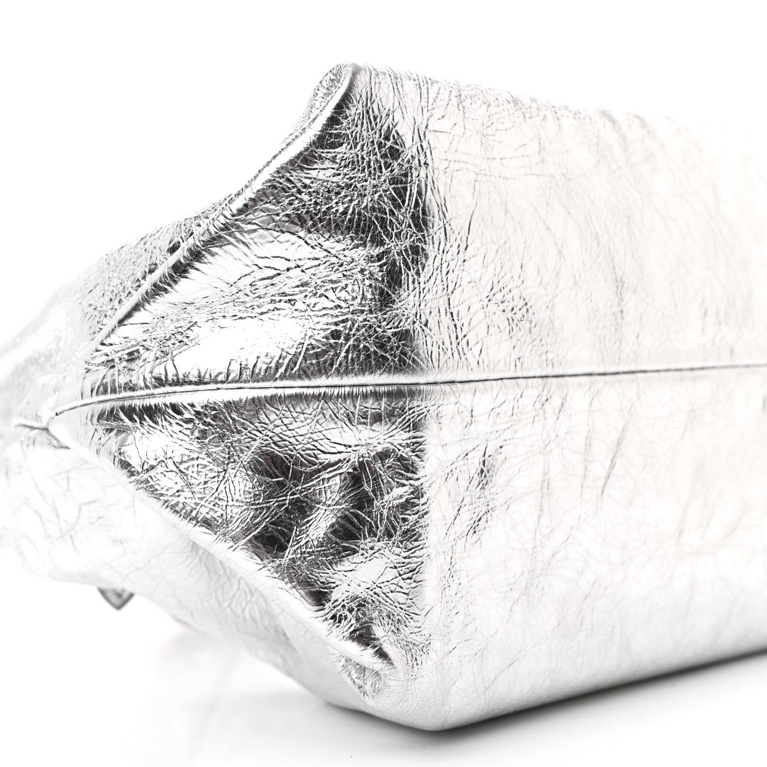 Khaite Metallic Crinkled Calfskin Beatrice Small Hobo Silver 8 of 9