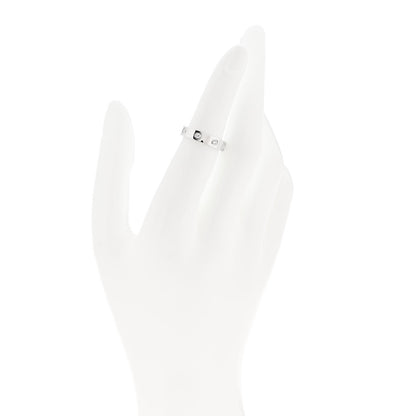 Cartier 18K White Gold 8 Diamond 4mm Wedding Band LOVE Ring 51 5.75 2 of 5