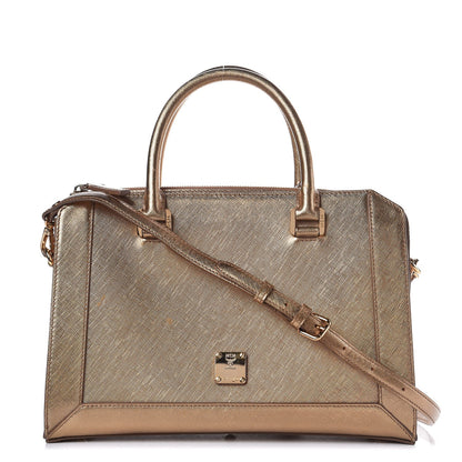 MCM Metallic Saffiano Nuovo Tote Gold 1 of 19