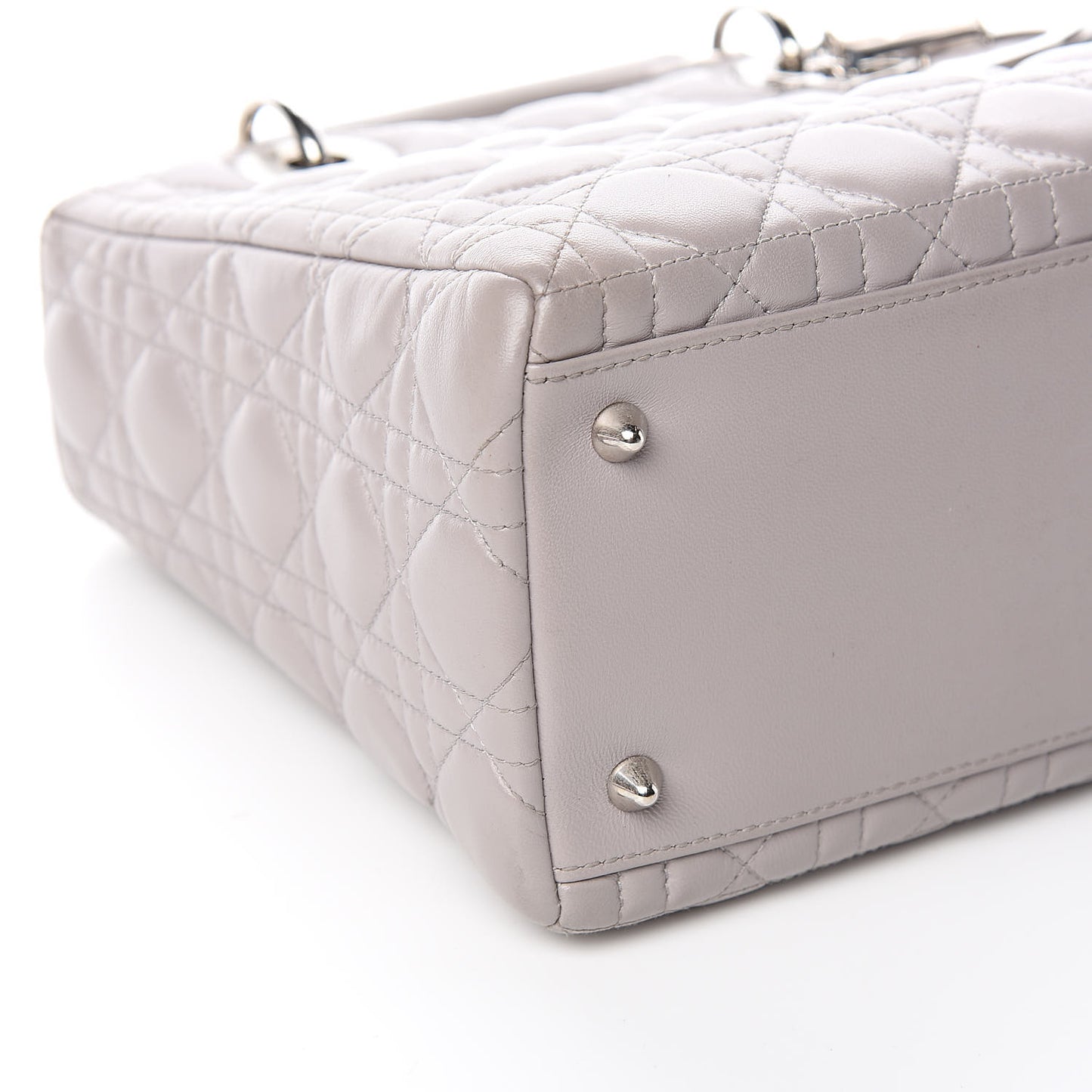 Lambskin Cannage Medium Lady Dior Grey