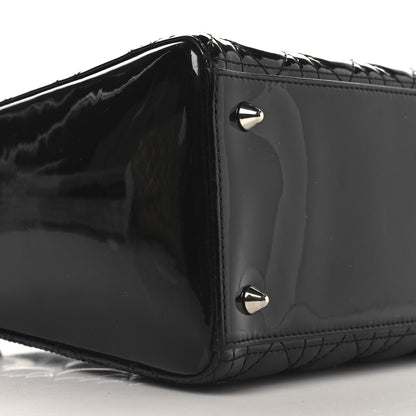 Christian Dior Patent Cannage Medium Lady Dior Black 9 of 12