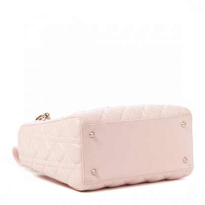 Christian Dior Lambskin Cannage Medium Lady Dior Light Pink 3 of 8