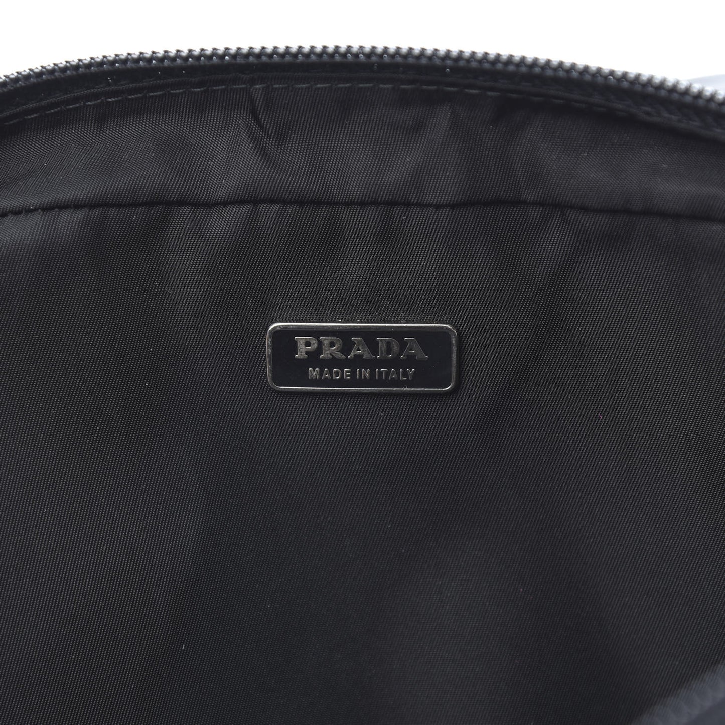 Nylon Tessuto Saffiano Travel Pouch Black