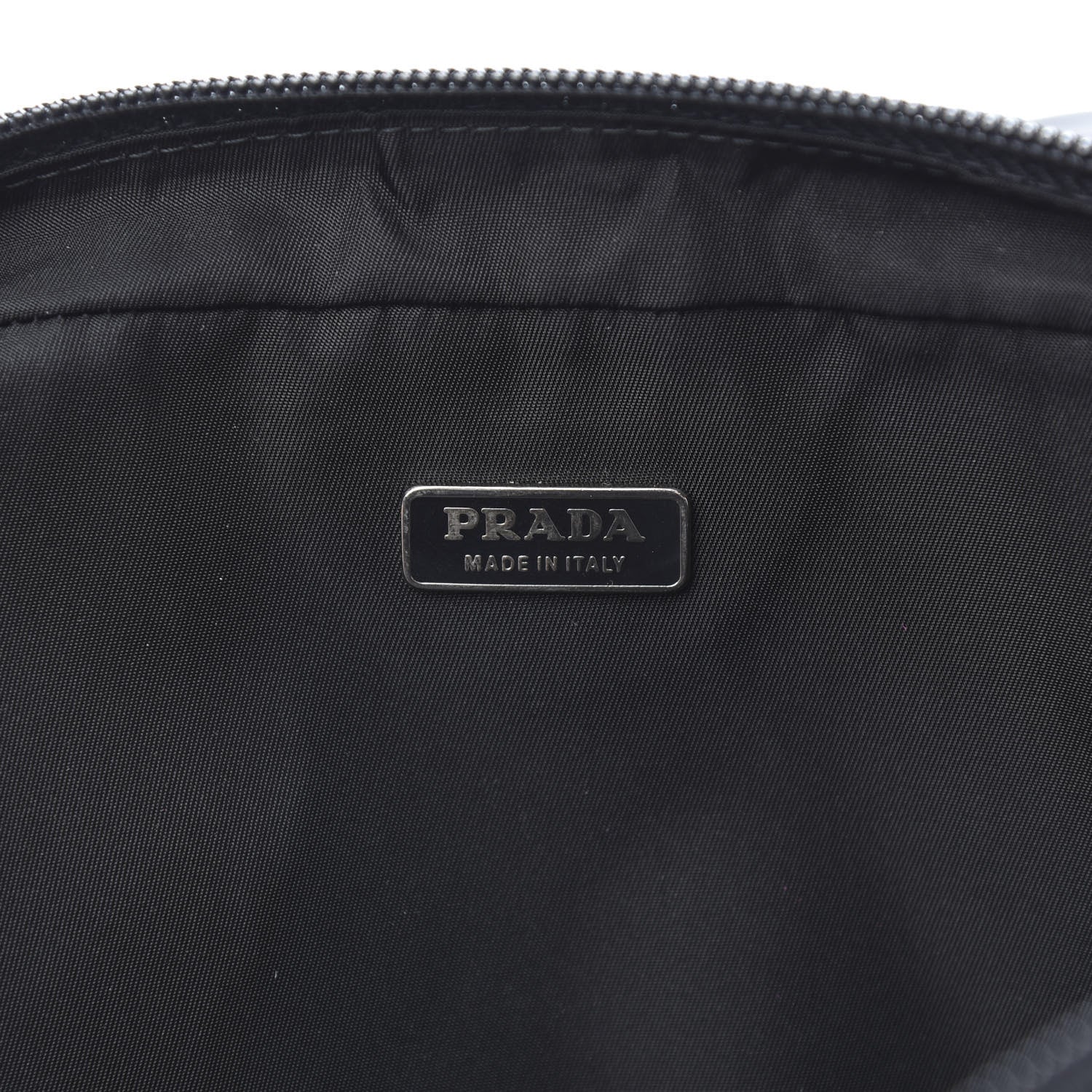 Prada Nylon Tessuto Saffiano Travel Pouch Black 7 of 10