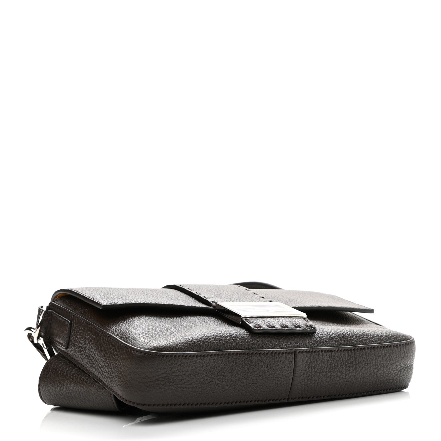 Fendi Calfskin Romano Selleria Belt Baguette Bag Ebano 4 of 11
