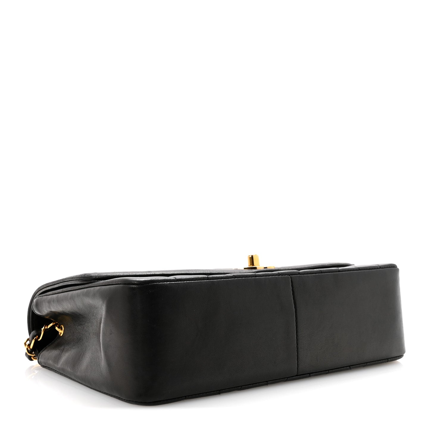 Lambskin Quilted Medium Single Flap Black