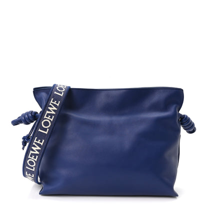 Loewe Satin Calfskin Monochrome Flamenco Knot Clutch Deep Purple Glaze 1 of 10