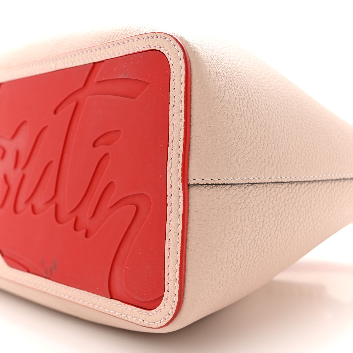 Christian Louboutin Calfskin Spiked Small Cabarock Shopper Tote Rose De Chine 9 of 13