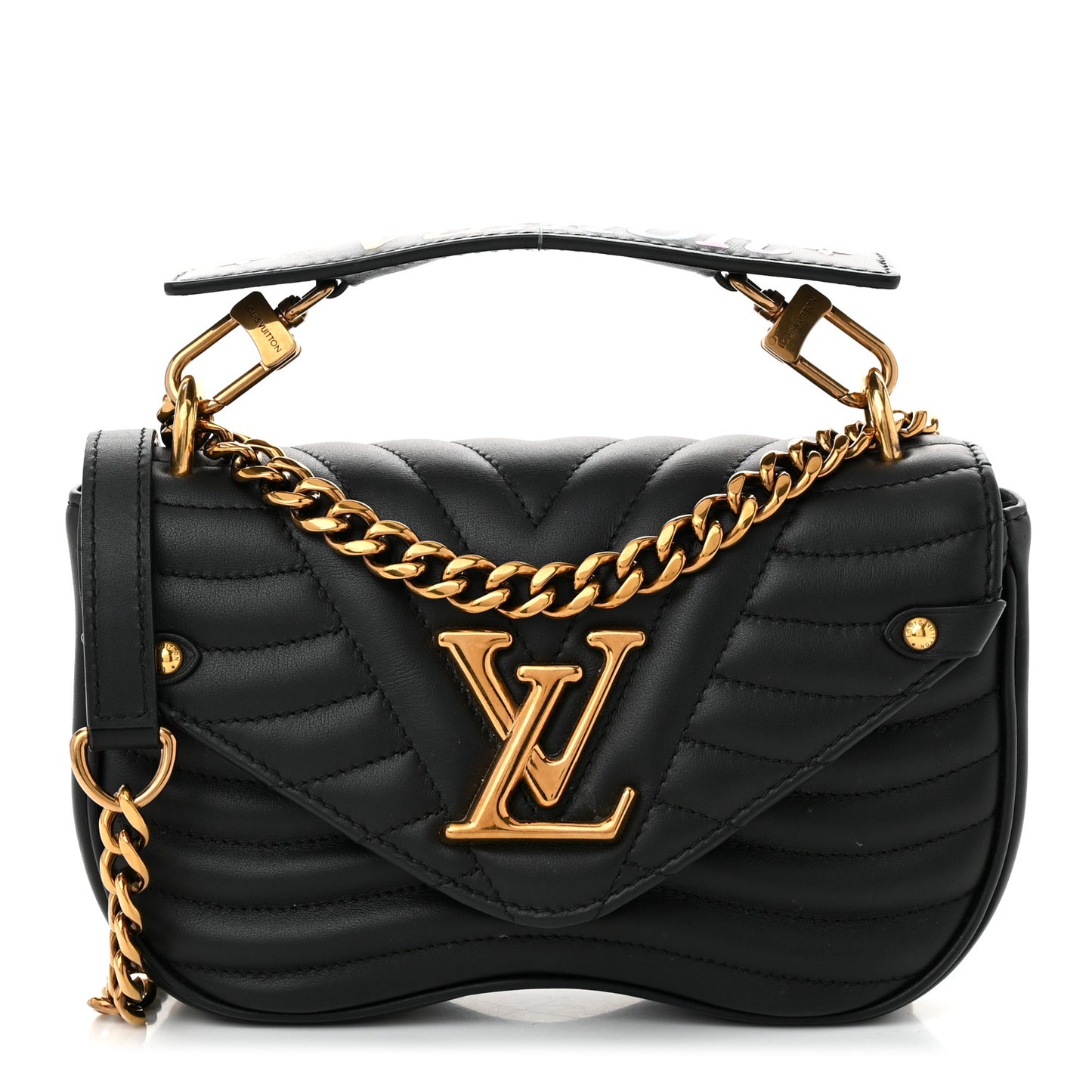 Calfskin New Wave Chain PM Black
