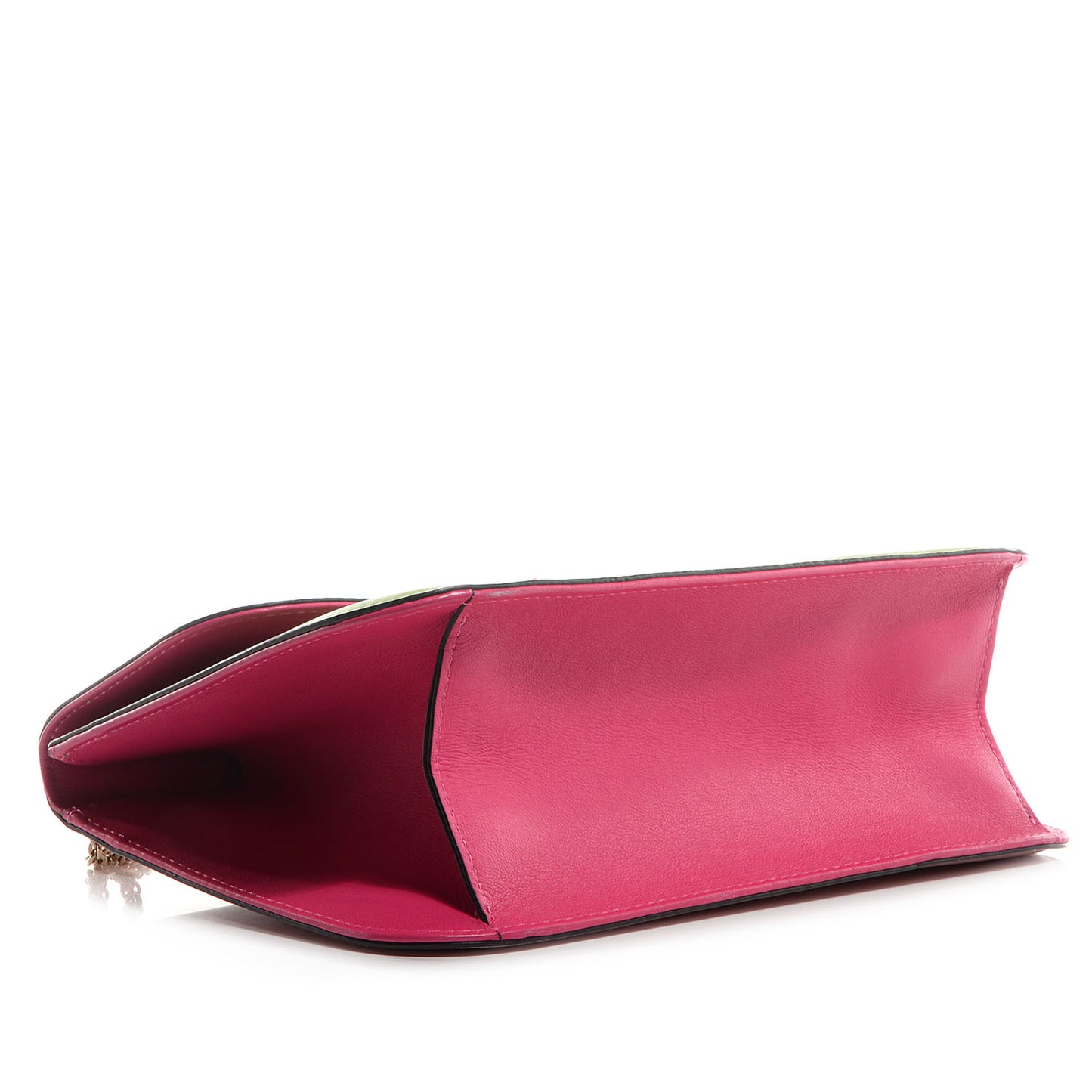 Vitello Tri-Color Large Glam Lock Rockstud Flap Pop Gardenia Pop Apple Pop Fuxia