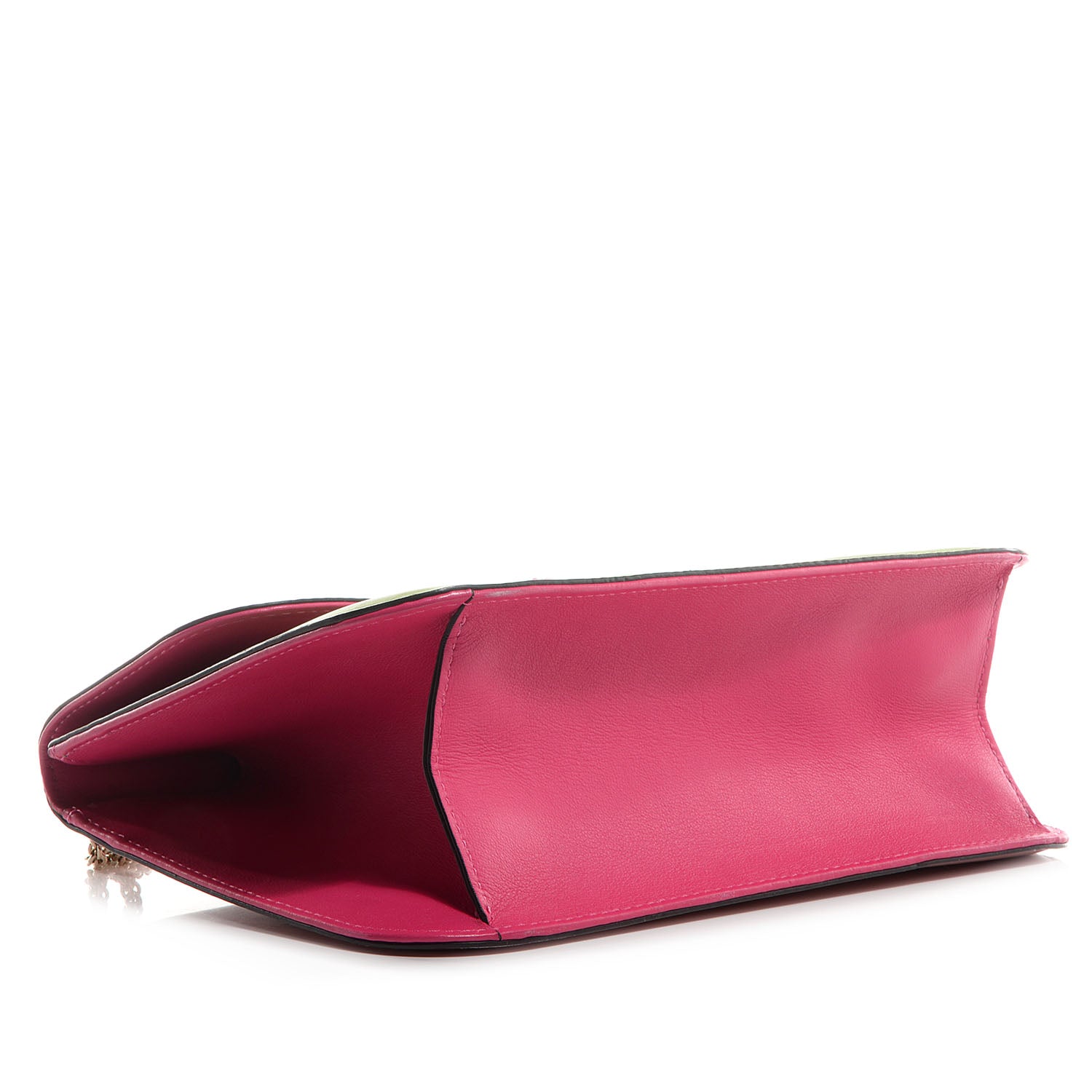 Valentino Garavani Vitello Tri-Color Large Glam Lock Rockstud Flap Pop Gardenia Pop Apple Pop Fuxia 4 of 8