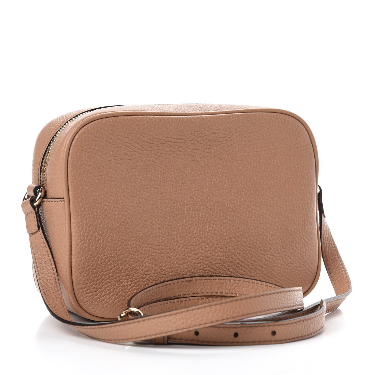 Pebbled Calfskin Small Soho Disco Bag Rose Beige