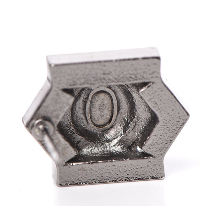 Chanel Crystal Baguette CC Stud Earrings Black 4 of 5