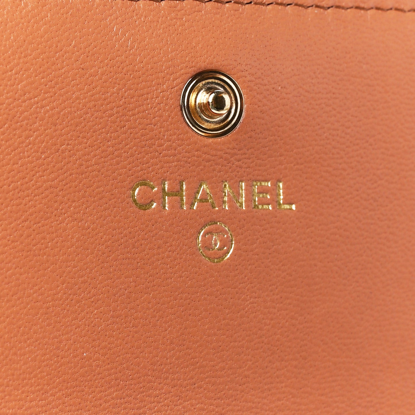 Lambskin Quilted Chanel 19 Flap Wallet Brown