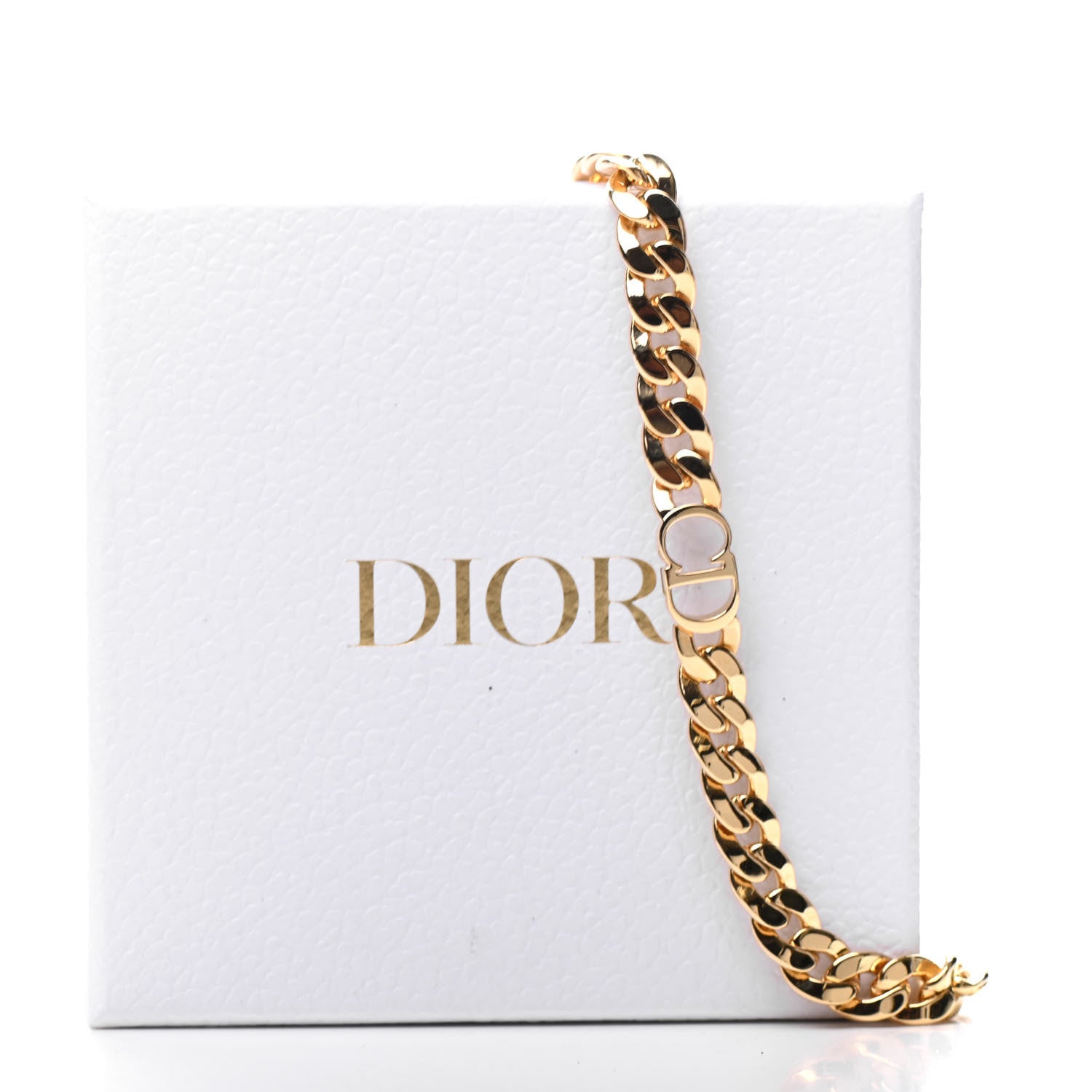 Christian Dior Metal Danseuse Etoile Chain Choker Necklace Gold 6 of 6