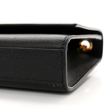 Saint Laurent Grain De Poudre Small Monogram Kate Satchel Black 10 of 14