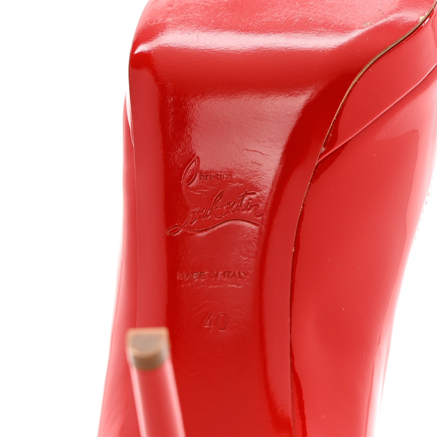 Christian Louboutin Patent New Simple 85 Pumps 40 Rouge Lipstick 7 of 10