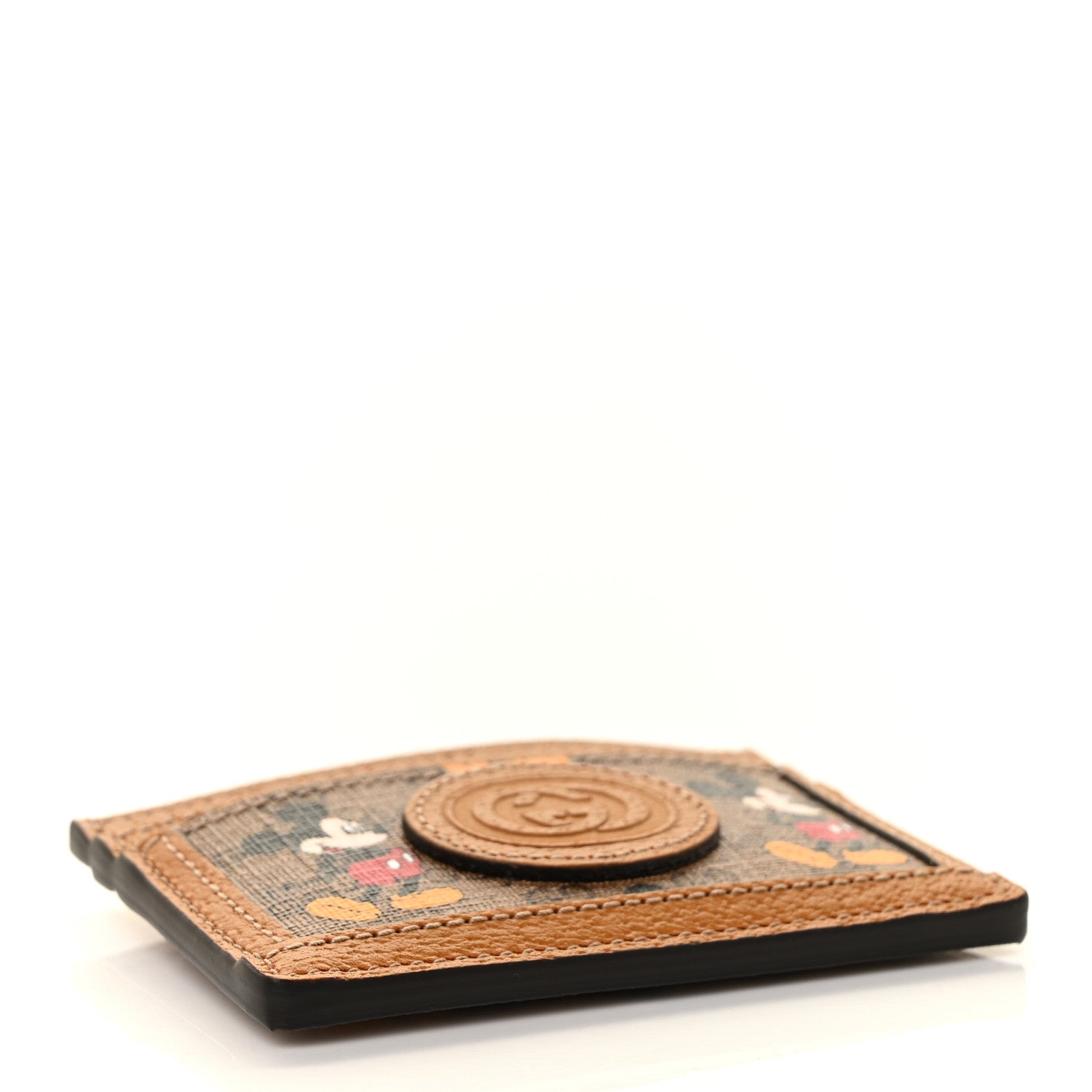 Gucci X DISNEY Mini Vintage GG Supreme Monogram Mickey Mouse Card Holder Beige Vintage Sun Oil 4 of 8