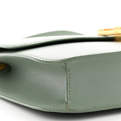 Saint Laurent Smooth Calfskin Carre Satchel Vert Opaline 9 of 14