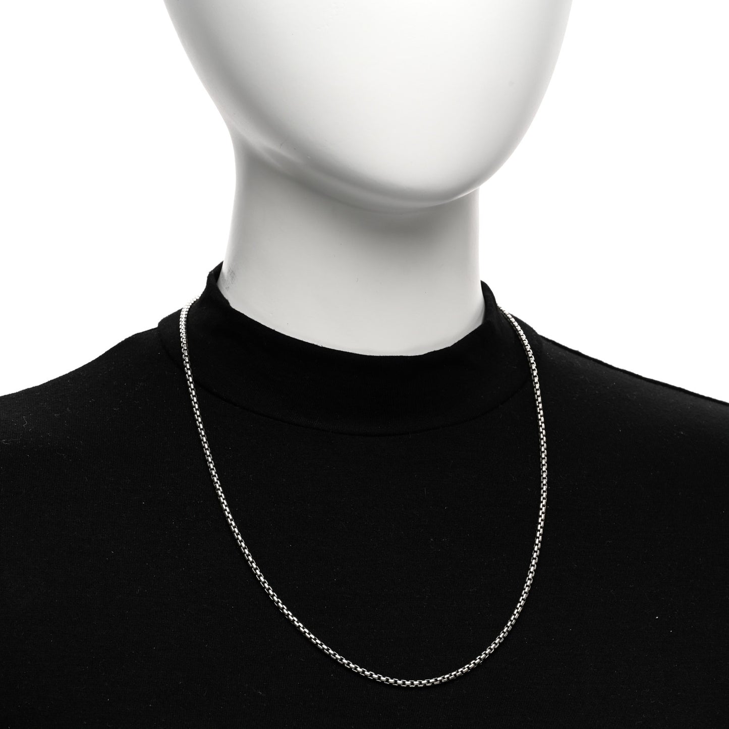 Sterling Silver 2.7mm Small Box Chain Necklace 22"