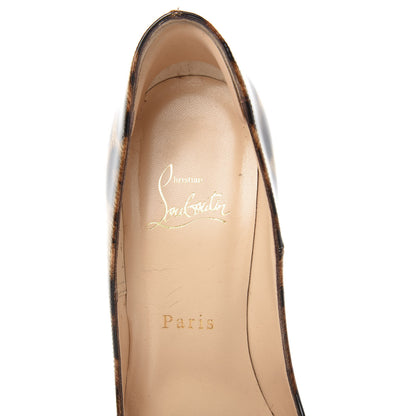 Christian Louboutin Patent Leopardino So Kate 120 Pumps 37 Brown 6 of 7