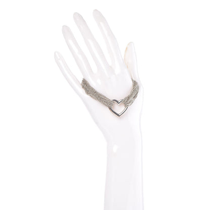 Tiffany Sterling Silver Heart Mesh Bracelet 2 of 6