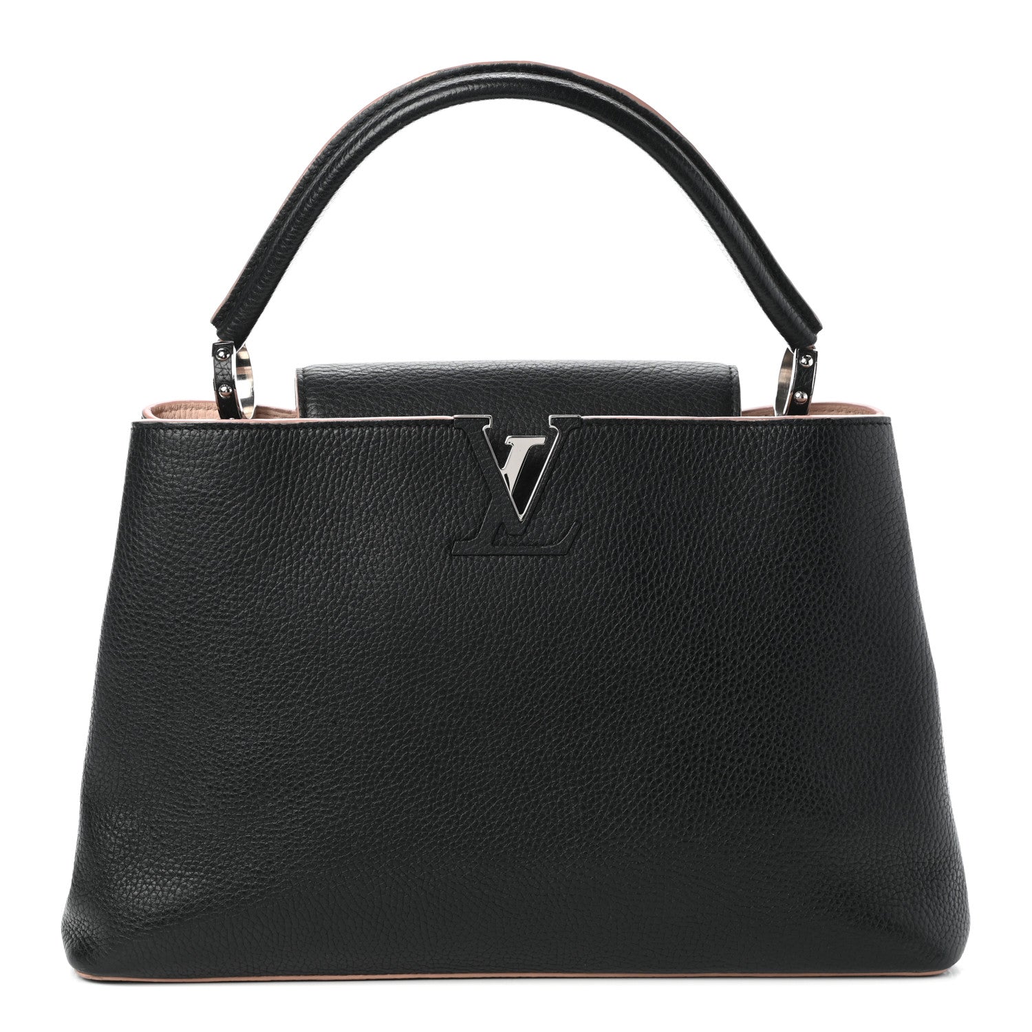 Louis Vuitton Taurillon Capucines MM Black Petale 1 of 9