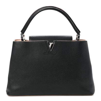 Louis Vuitton Taurillon Capucines MM Black Petale 1 of 9