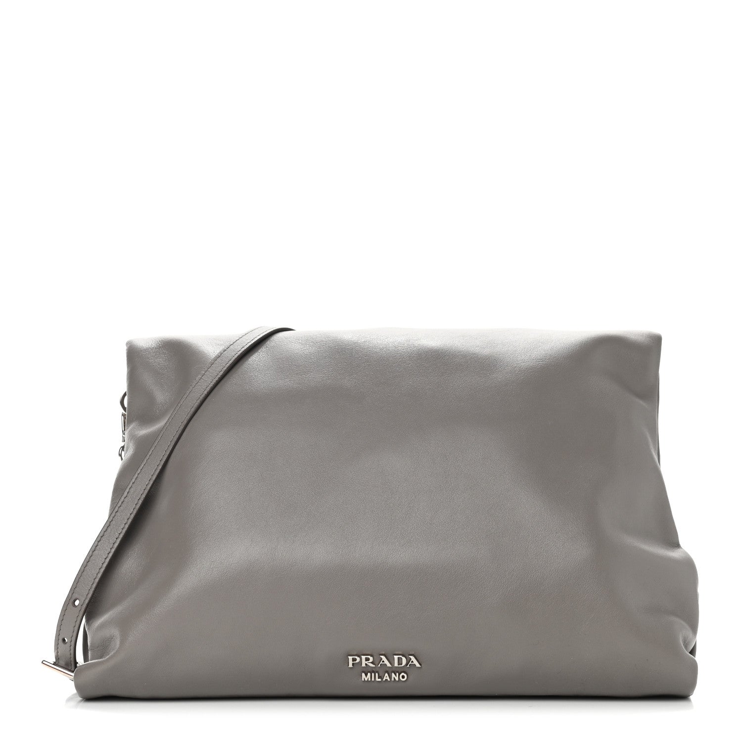 Prada Vitello Soft Zip Chain Flap Marmo 1 of 11
