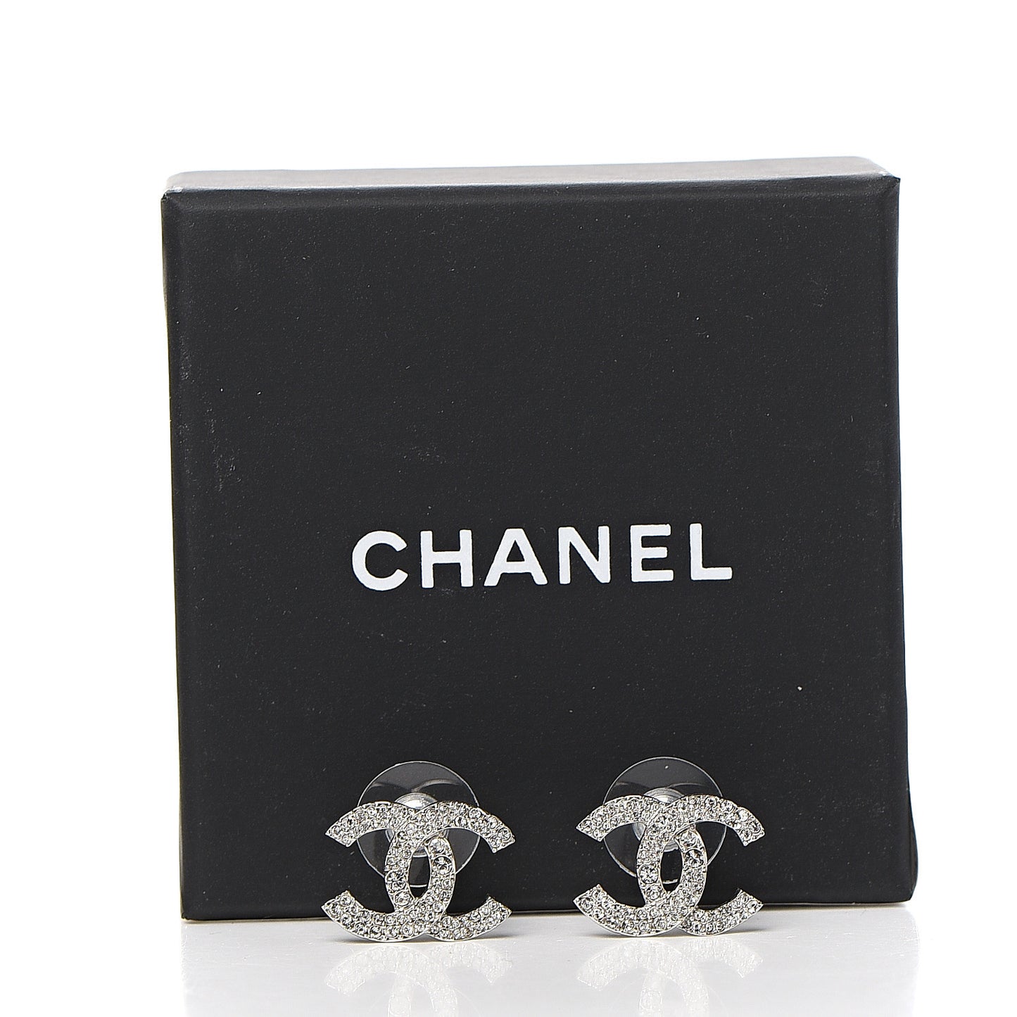 Crystal CC Earrings Silver