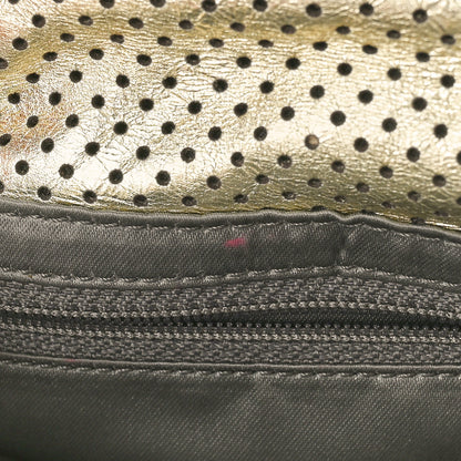 Chanel Metallic Crackled Calfskin Perforated Large Drill Flap Gold 10 of 10