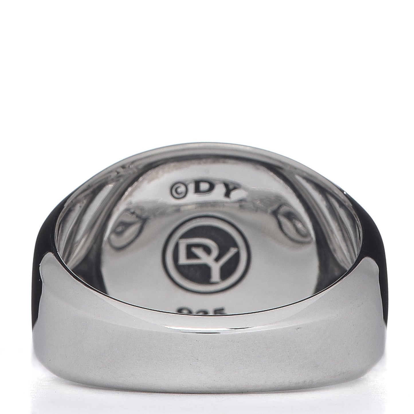 Sterling Silver Diamond Mens 12mm Signet Ring 60 9