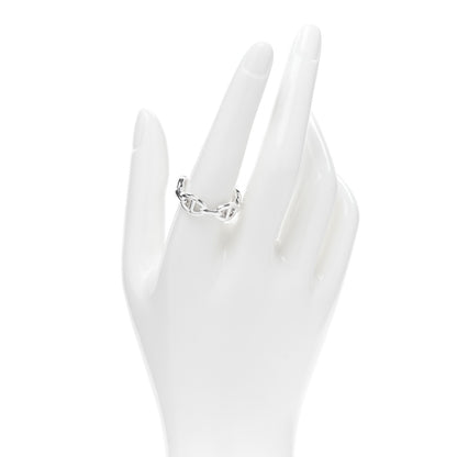 Hermes Sterling Silver PM Chaine d'Ancre Enchainee Band Ring 59 8.75 2 of 5
