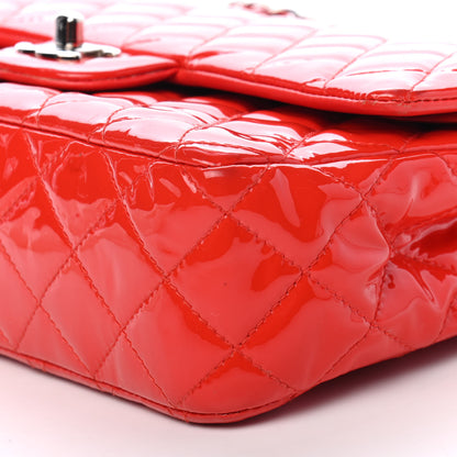 Chanel Patent Calfskin Quilted Medium Double Flap Red 11 of 14