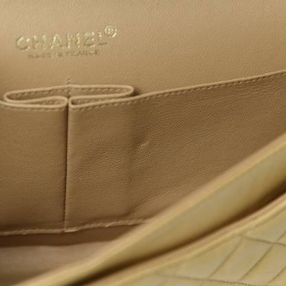 Chanel Lambskin Quilted Medium Double Flap Beige 13 of 18