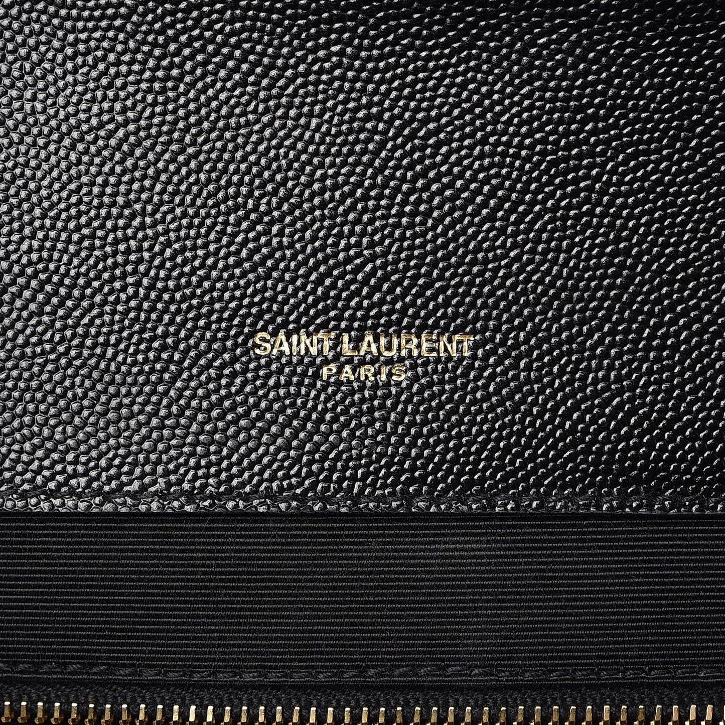 Grain De Poudre Textured Mixed Matelasse Large Triquilt Monogram Satchel Black