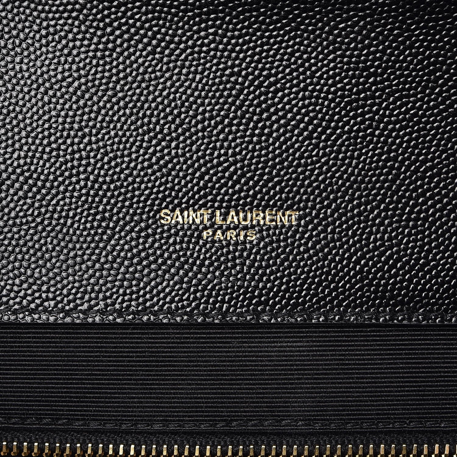 Saint Laurent Grain De Poudre Textured Mixed Matelasse Large Triquilt Monogram Satchel Black 6 of 7