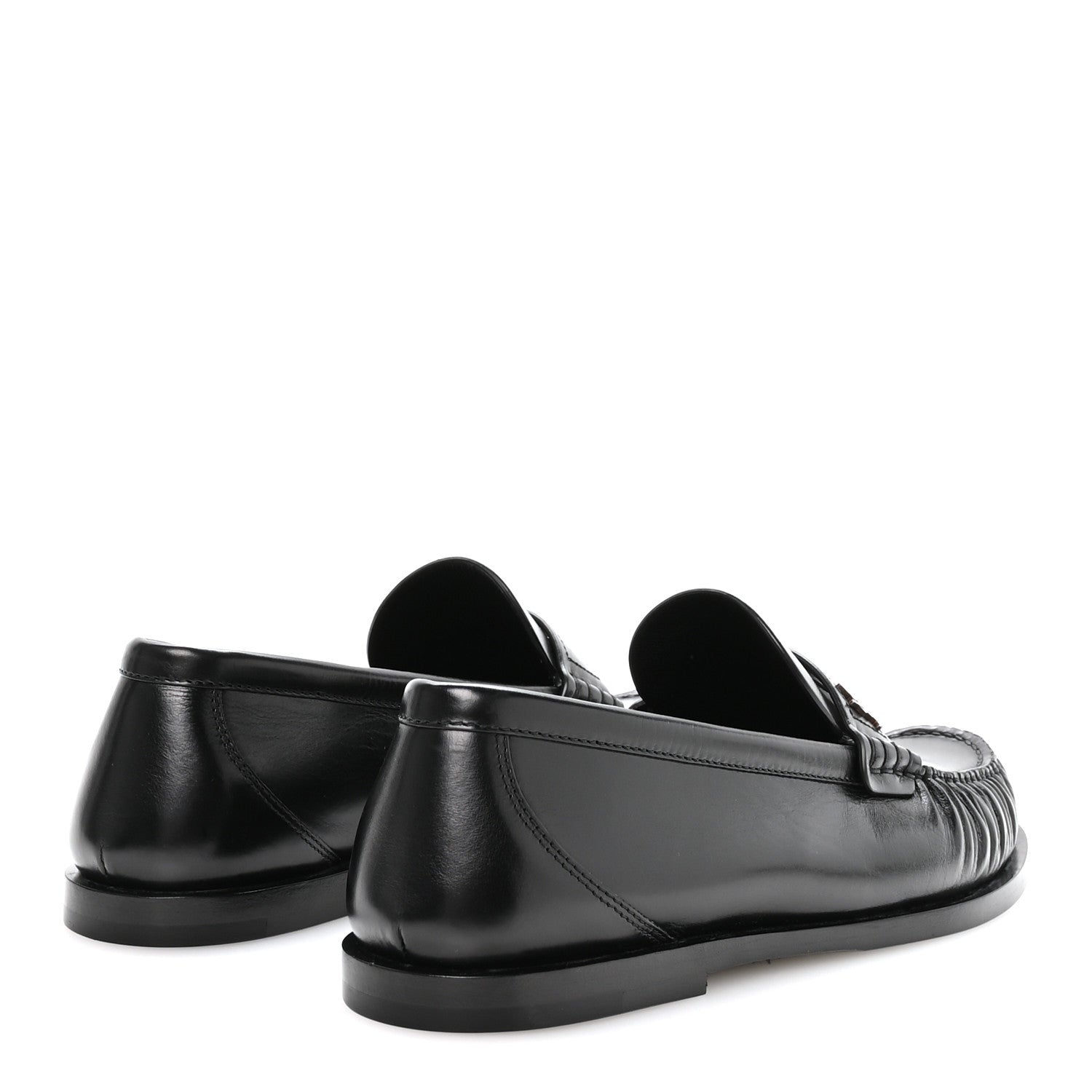 Saint Laurent Calfskin Penny Loafers 39 Black 5 of 9