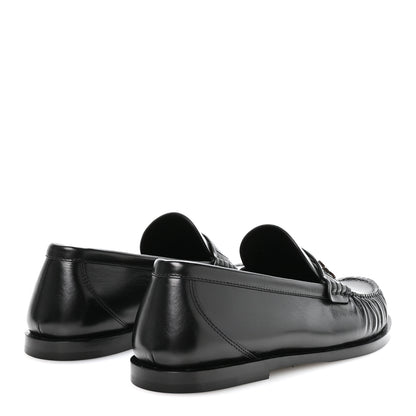 Saint Laurent Calfskin Penny Loafers 39 Black 5 of 9