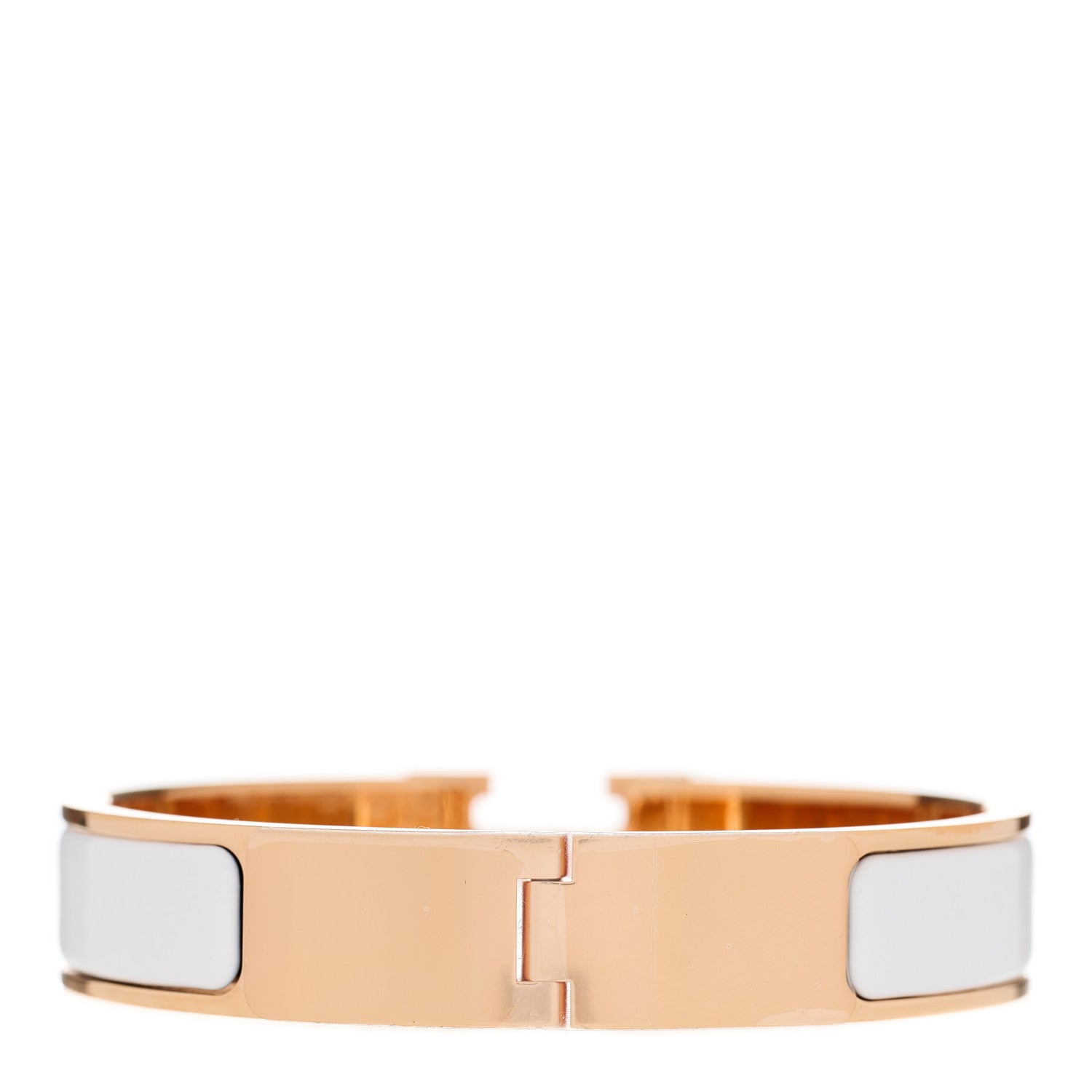Hermes Enamel Narrow Clic Clac H Bracelet PM White 2 of 3