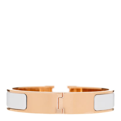 Hermes Enamel Narrow Clic Clac H Bracelet PM White 2 of 3